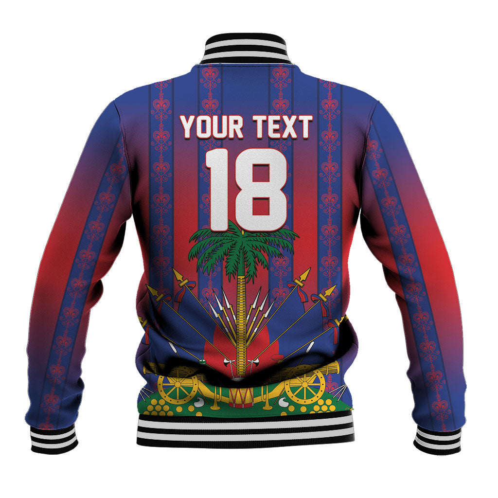 Custom Haiti Football 2026 Baseball Jacket Les Grenadiers Voodoo Veve Pride