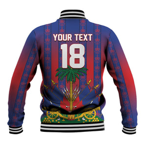 Custom Haiti Football 2026 Baseball Jacket Les Grenadiers Voodoo Veve Pride