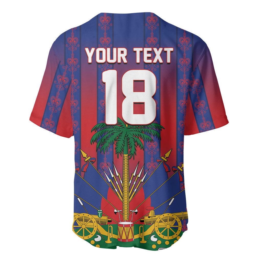Custom Haiti Football 2026 Baseball Jersey Les Grenadiers Voodoo Veve Pride
