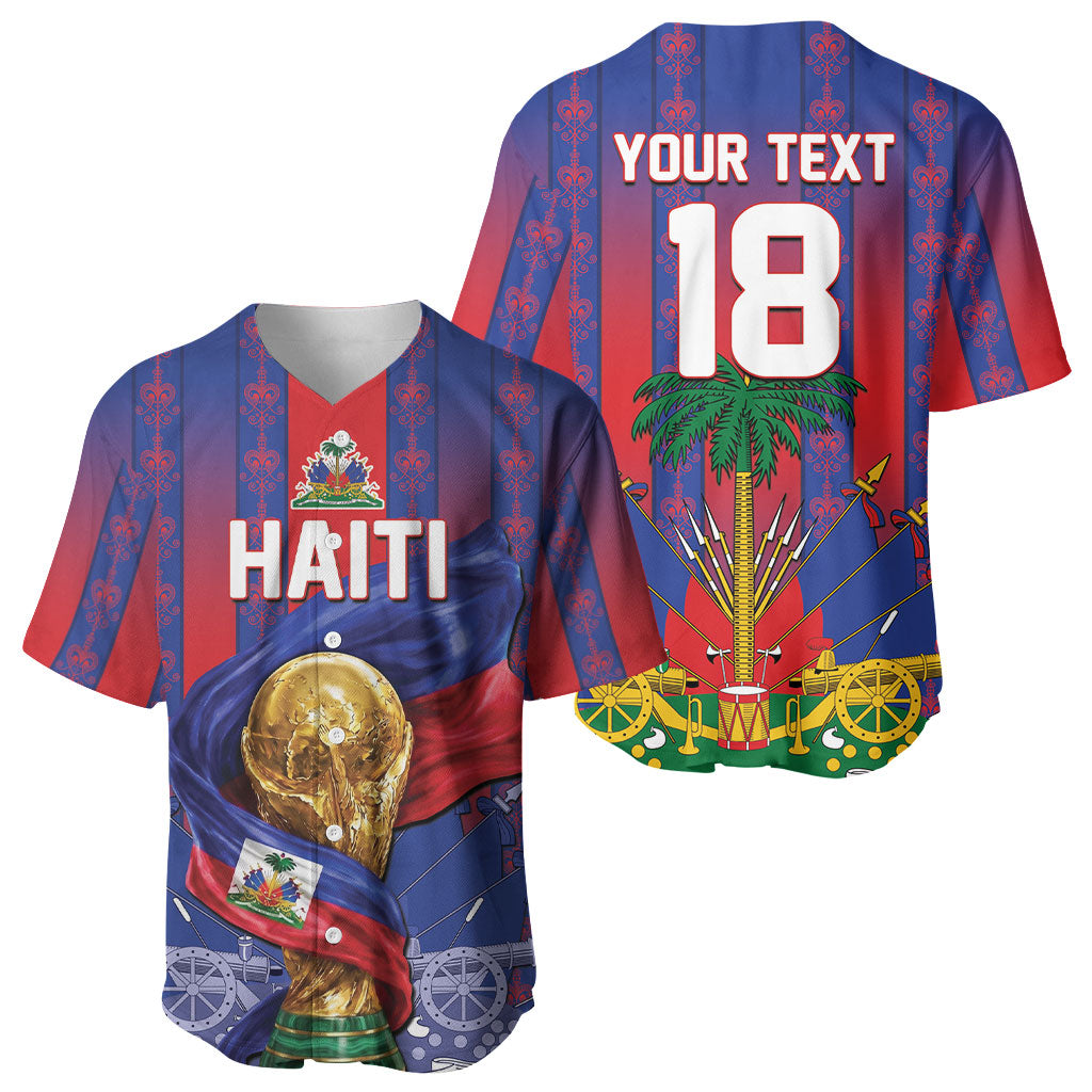 Custom Haiti Football 2026 Baseball Jersey Les Grenadiers Voodoo Veve Pride