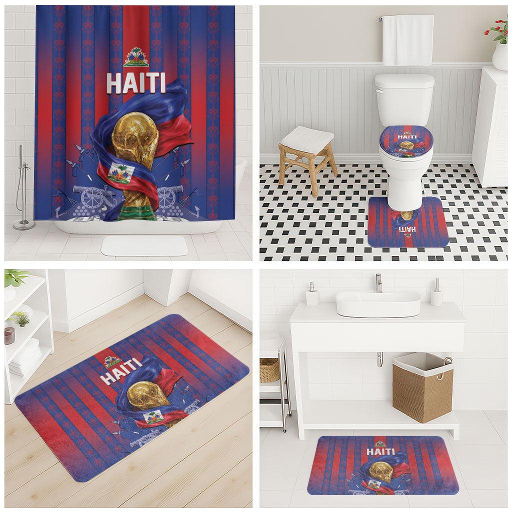 Haiti Football 2026 Bathroom Set Les Grenadiers Voodoo Veve Pride