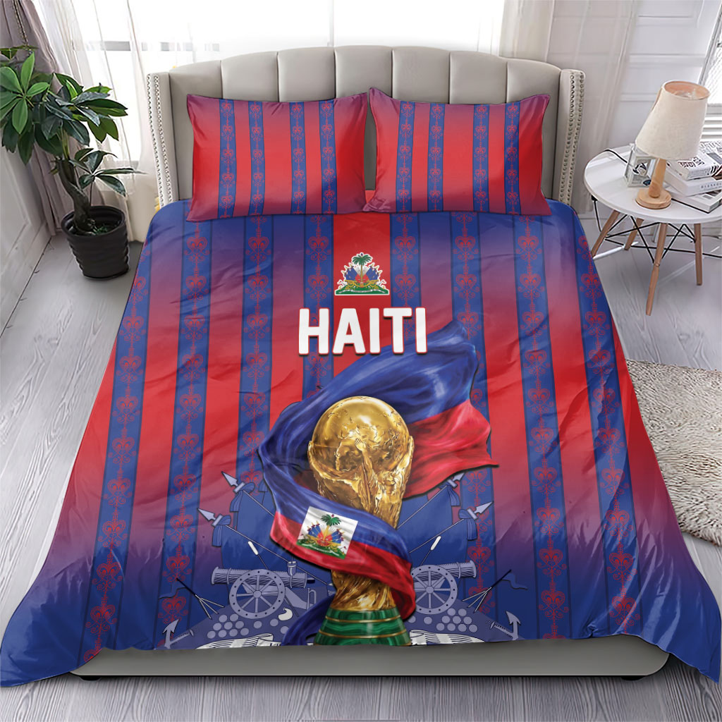 Haiti Football 2026 Bedding Set Les Grenadiers Voodoo Veve Pride
