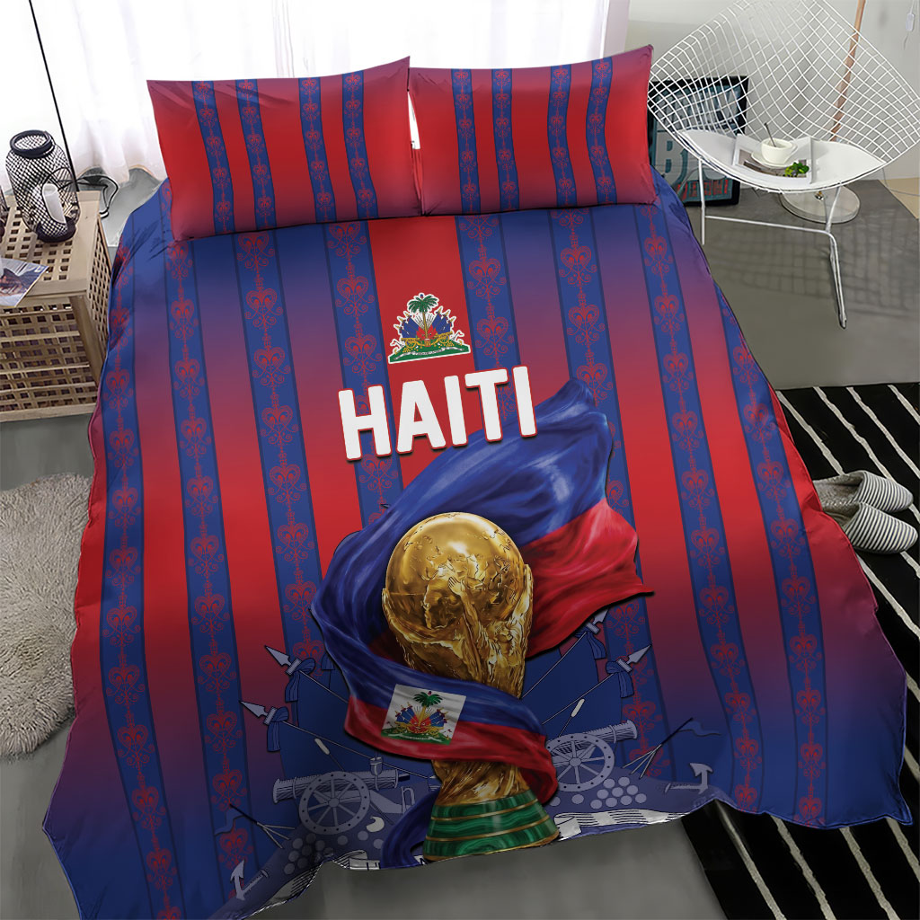 Haiti Football 2026 Bedding Set Les Grenadiers Voodoo Veve Pride