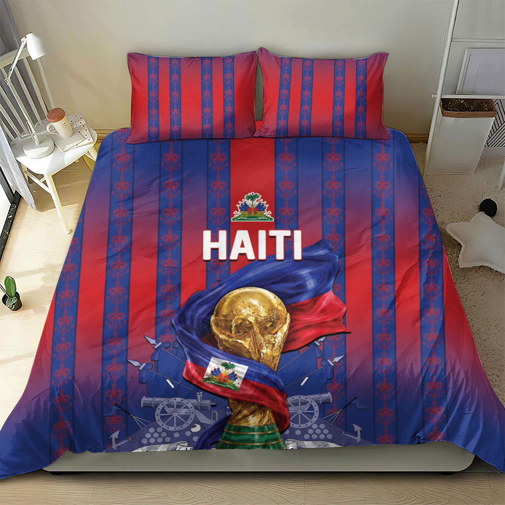 Haiti Football 2026 Bedding Set Les Grenadiers Voodoo Veve Pride