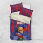 Haiti Football 2026 Bedding Set Les Grenadiers Voodoo Veve Pride