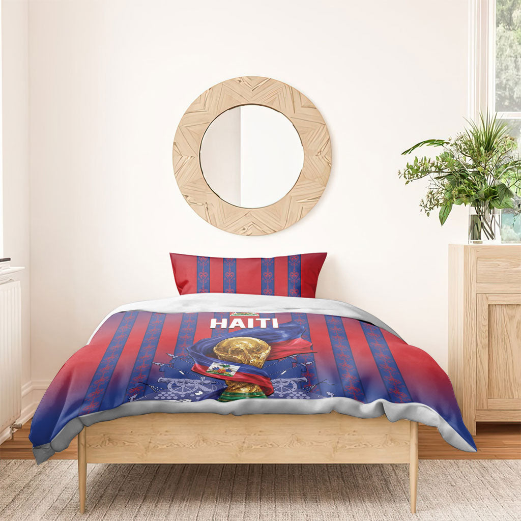 Haiti Football 2026 Bedding Set Les Grenadiers Voodoo Veve Pride