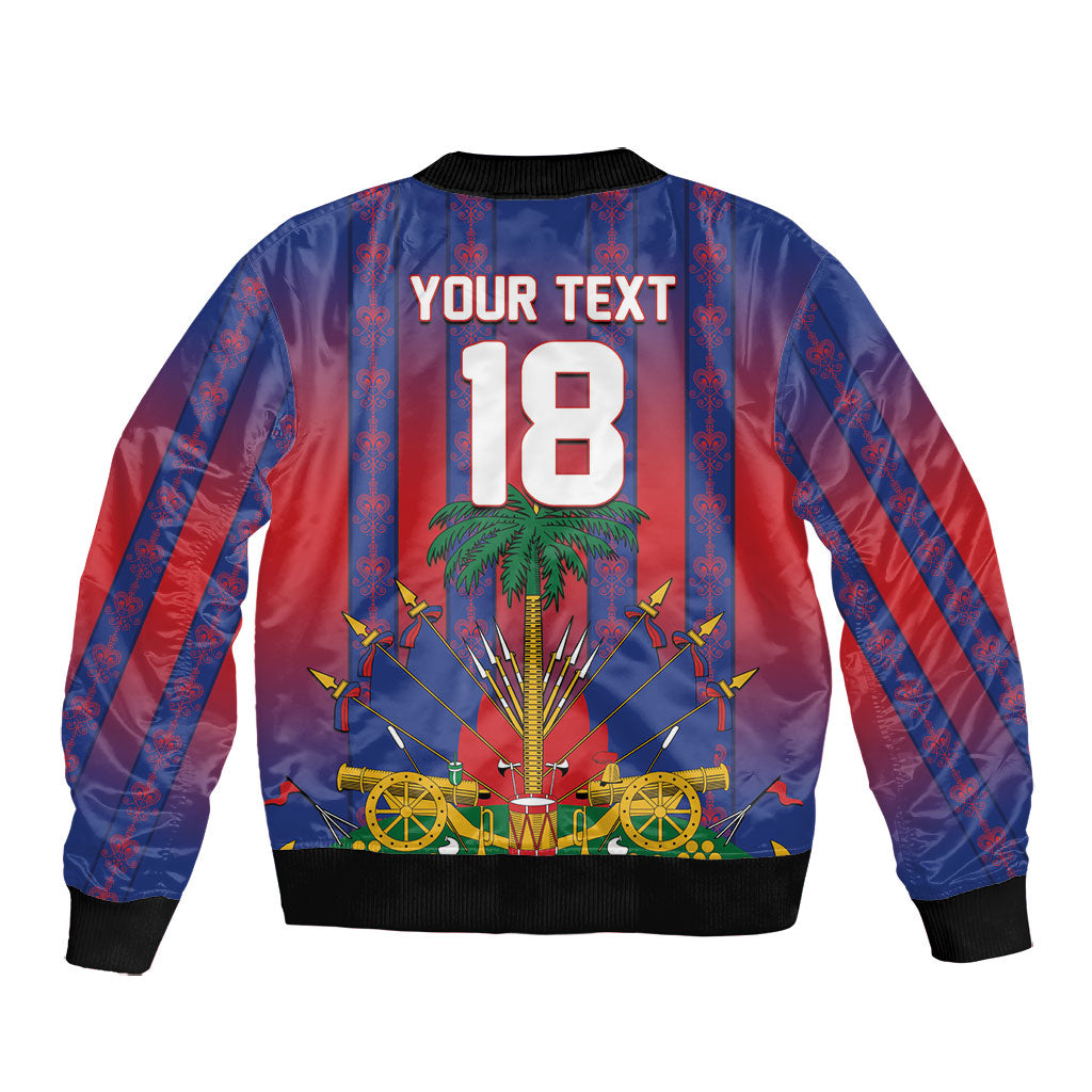 Custom Haiti Football 2026 Bomber Jacket Les Grenadiers Voodoo Veve Pride