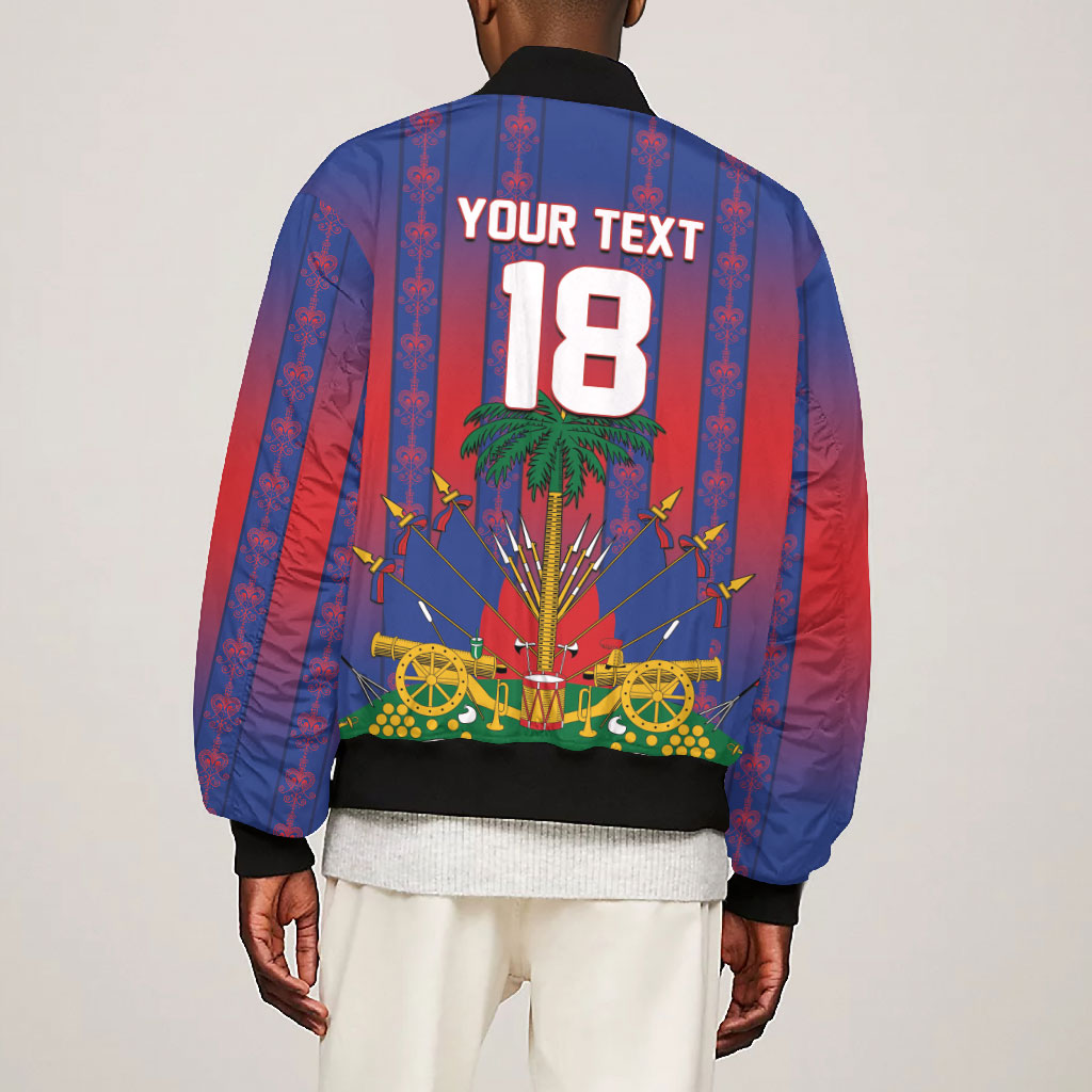 Custom Haiti Football 2026 Bomber Jacket Les Grenadiers Voodoo Veve Pride