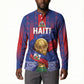 Custom Haiti Football 2026 Button Sweatshirt Les Grenadiers Voodoo Veve Pride