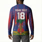 Custom Haiti Football 2026 Button Sweatshirt Les Grenadiers Voodoo Veve Pride