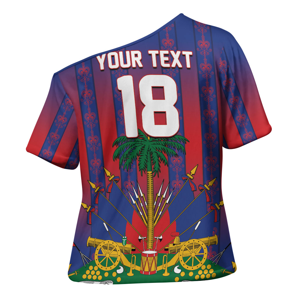 Custom Haiti Football 2026 Cross Shoulder Shirt Les Grenadiers Voodoo Veve Pride
