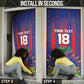 Custom Haiti Football 2026 Door Cover Les Grenadiers Voodoo Veve Pride