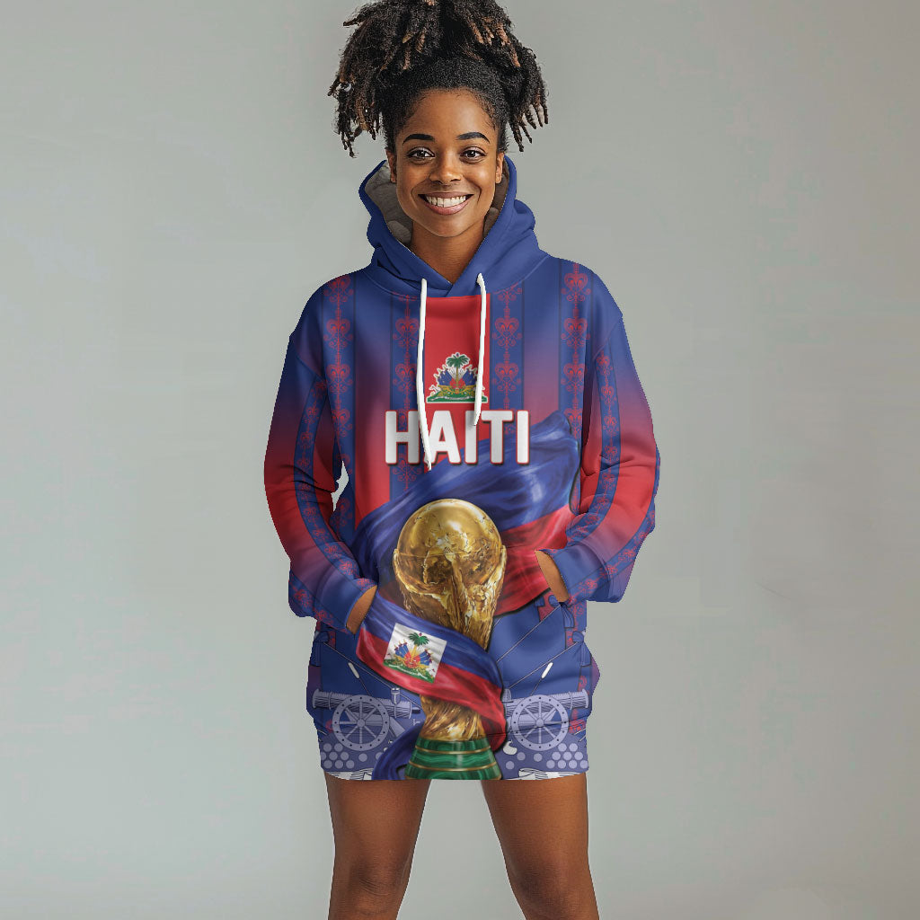 Custom Haiti Football 2026 Hoodie Dress Les Grenadiers Voodoo Veve Pride