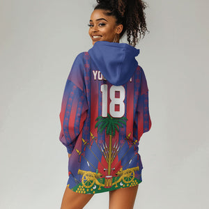 Custom Haiti Football 2026 Hoodie Dress Les Grenadiers Voodoo Veve Pride