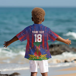 Custom Haiti Football 2026 Kid Hawaiian Shirt Les Grenadiers Voodoo Veve Pride