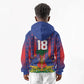 Custom Haiti Football 2026 Kid Hoodie Les Grenadiers Voodoo Veve Pride