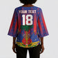 Custom Haiti Football 2026 Kimono Sleeve Blouse Les Grenadiers Voodoo Veve Pride