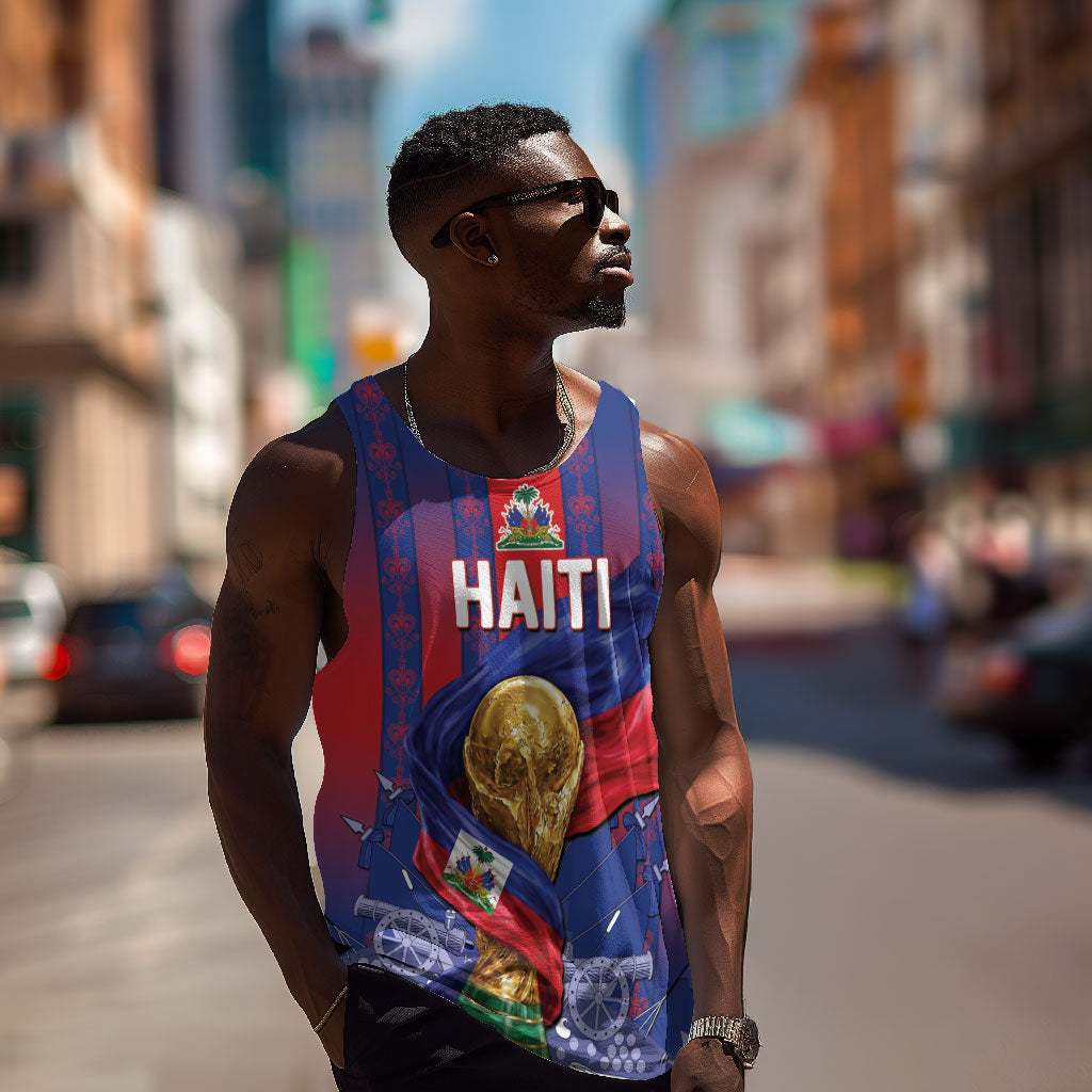Custom Haiti Football 2026 Men Tank Top Les Grenadiers Voodoo Veve Pride