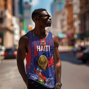 Custom Haiti Football 2026 Men Tank Top Les Grenadiers Voodoo Veve Pride