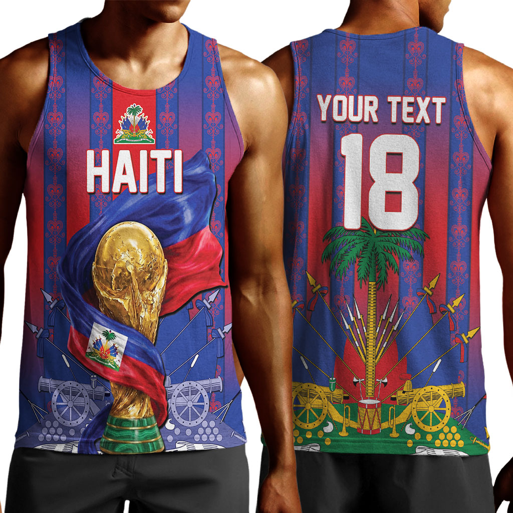 Custom Haiti Football 2026 Men Tank Top Les Grenadiers Voodoo Veve Pride