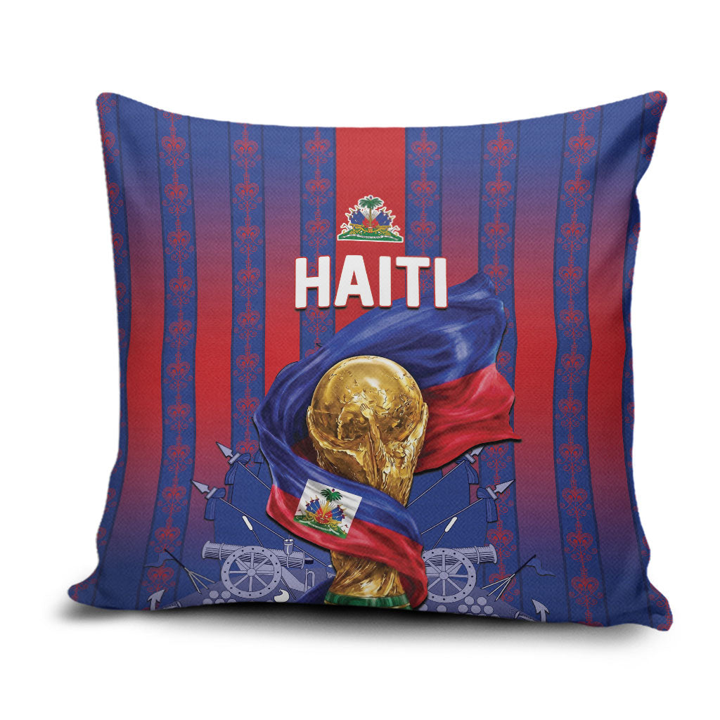 Haiti Football 2026 Pillow Cover Les Grenadiers Voodoo Veve Pride