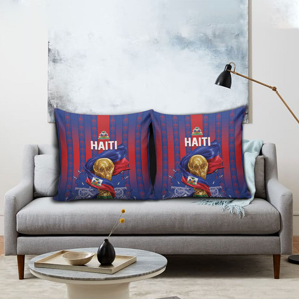 Haiti Football 2026 Pillow Cover Les Grenadiers Voodoo Veve Pride