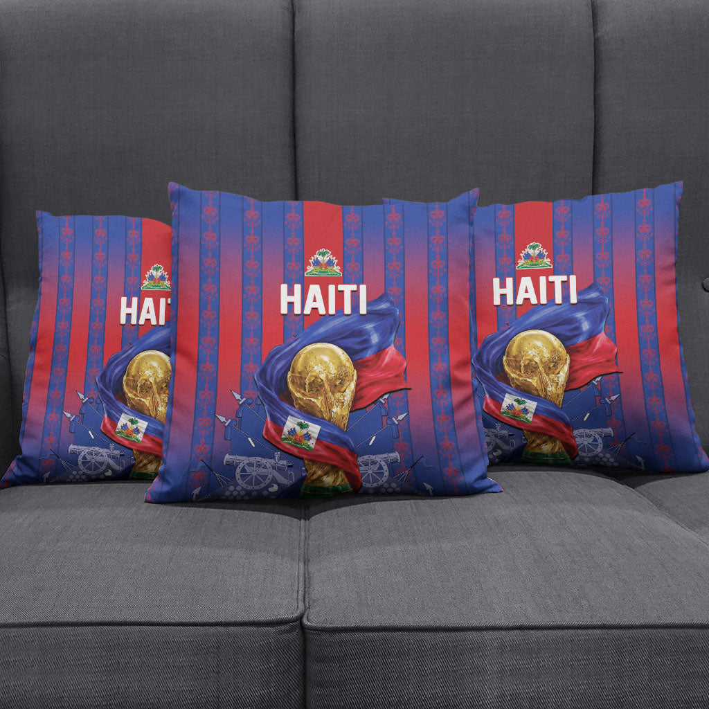 Haiti Football 2026 Pillow Cover Les Grenadiers Voodoo Veve Pride