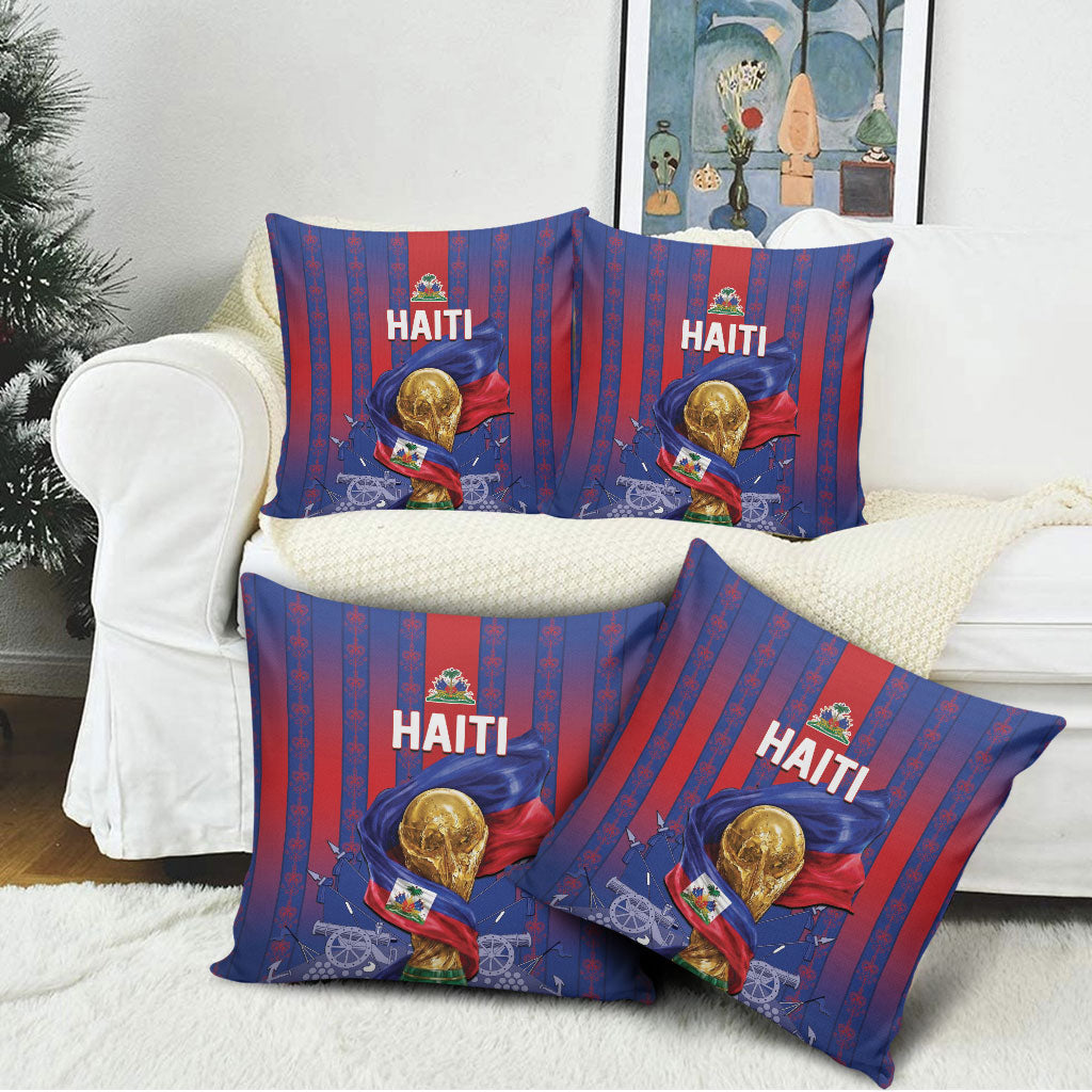 Haiti Football 2026 Pillow Cover Les Grenadiers Voodoo Veve Pride