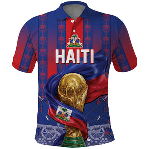 Custom Haiti Football 2026 Polo Shirt Les Grenadiers Voodoo Veve Pride
