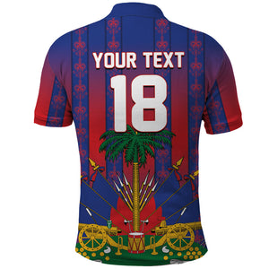 Custom Haiti Football 2026 Polo Shirt Les Grenadiers Voodoo Veve Pride