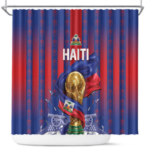 Haiti Football 2026 Shower Curtain Les Grenadiers Voodoo Veve Pride