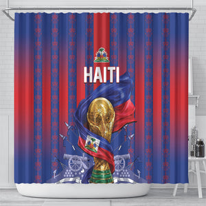 Haiti Football 2026 Shower Curtain Les Grenadiers Voodoo Veve Pride