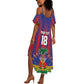 Custom Haiti Football 2026 Summer Maxi Dress Les Grenadiers Voodoo Veve Pride