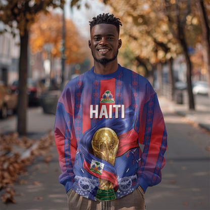 Custom Haiti Football 2026 Sweatshirt Les Grenadiers Voodoo Veve Pride