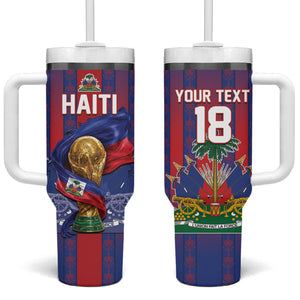 Custom Haiti Football 2026 Tumbler With Handle Les Grenadiers Voodoo Veve Pride