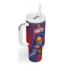 Custom Haiti Football 2026 Tumbler With Handle Les Grenadiers Voodoo Veve Pride