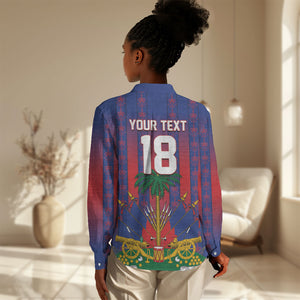 Custom Haiti Football 2026 Women Casual Shirt Les Grenadiers Voodoo Veve Pride