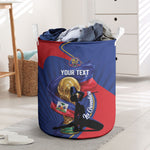 Personalized Haiti Football Champions Laundry Basket National Pride Gold Trophy