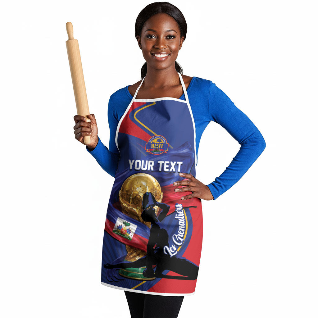 Personalized Haiti Football Champions Apron National Pride Gold Trophy