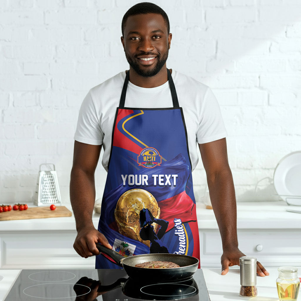 Personalized Haiti Football Champions Apron National Pride Gold Trophy