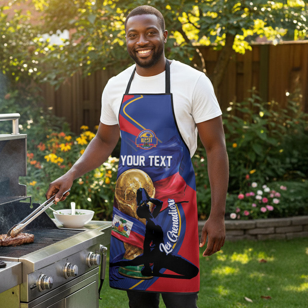 Personalized Haiti Football Champions Apron National Pride Gold Trophy