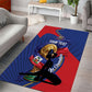 Personalized Haiti Football Champions Area Rug National Pride Gold Trophy