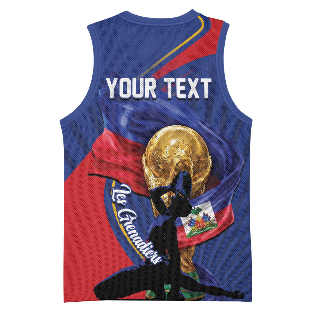 Personalized Haiti Football Champions Basketball Jersey National Pride Gold Trophy