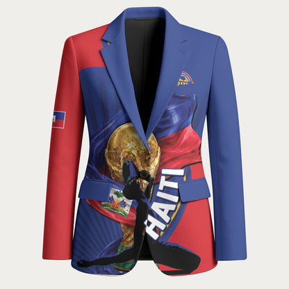 Personalized Haiti Football Champions Blazer National Pride Gold Trophy