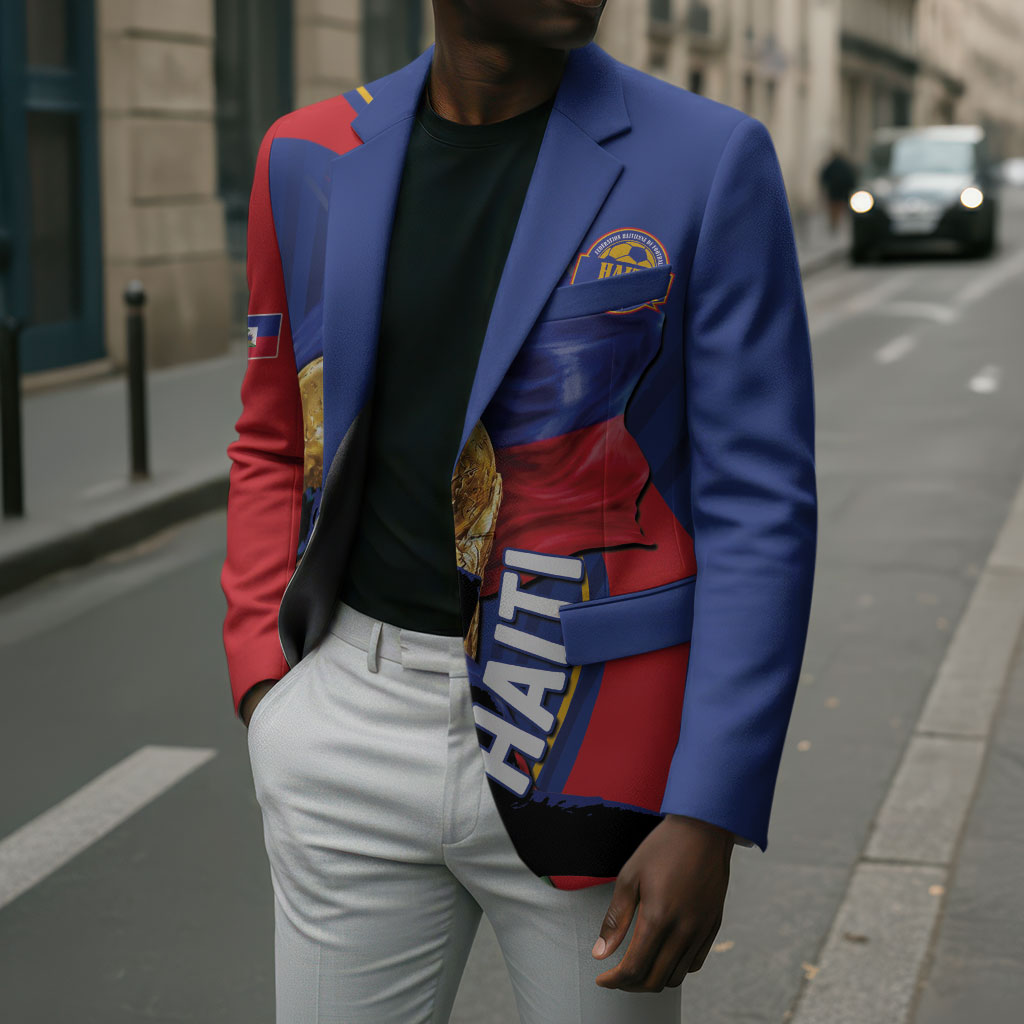 Personalized Haiti Football Champions Blazer National Pride Gold Trophy