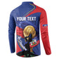 Personalized Haiti Football Champions Button Sweatshirt National Pride Gold Trophy