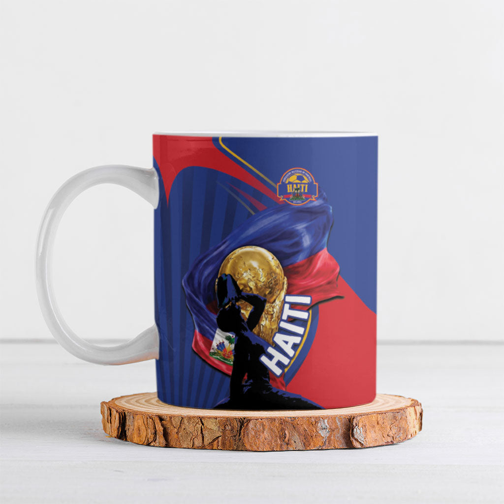 Personalized Haiti Football Champions Ceramic Mug National Pride Gold Trophy