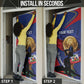 Personalized Haiti Football Champions Door Cover National Pride Gold Trophy
