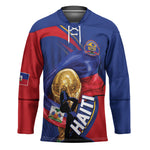 Personalized Haiti Football Champions Hockey Jersey National Pride Gold Trophy