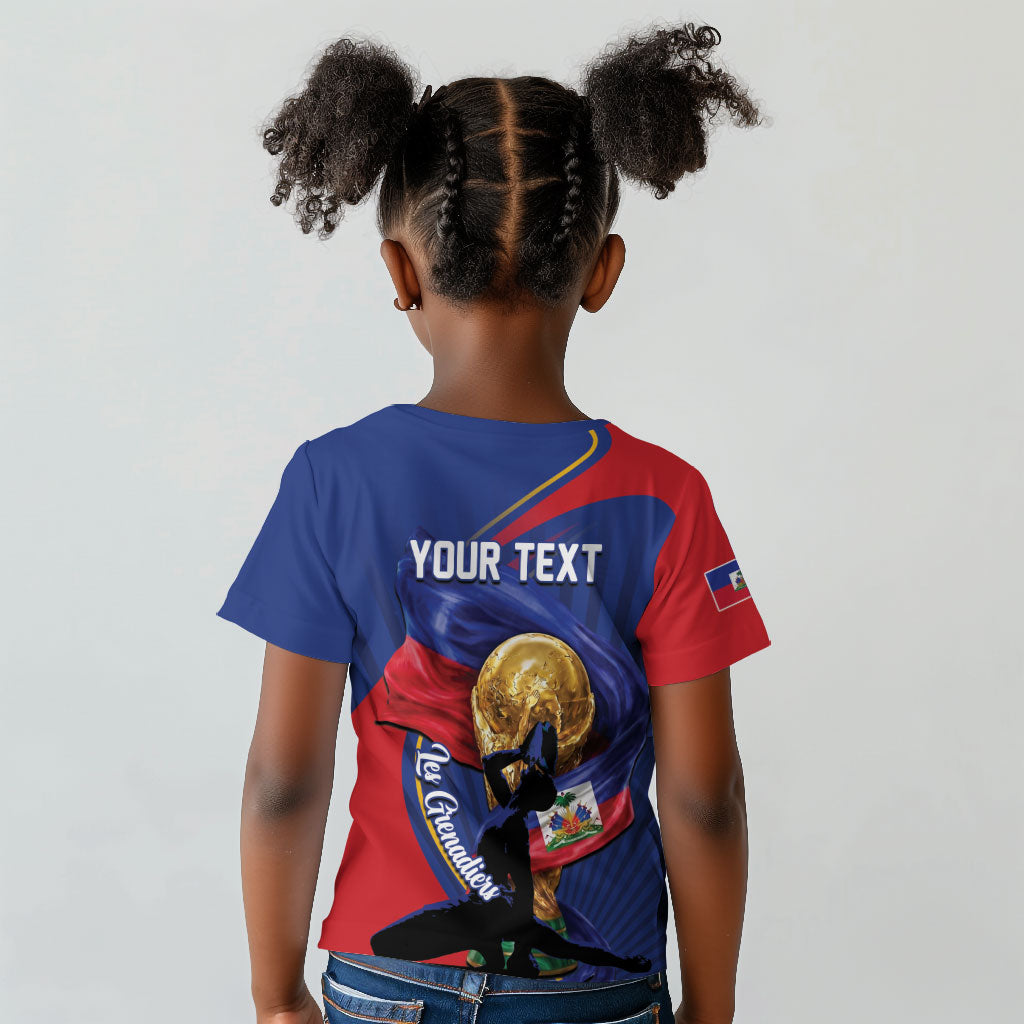 Personalized Haiti Football Champions Kid T shirt National Pride Gold Trophy